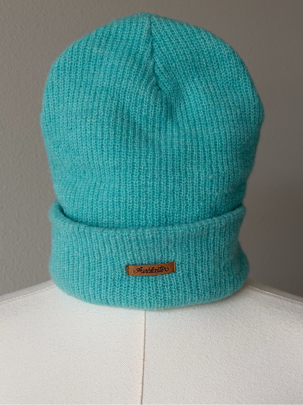 Airblaster Nicolette Moheir 10% Turquoise Knit Cuffed Beanie